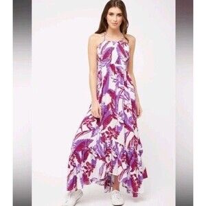 Free People Intimately Heat Wave Smocked floral Maxi Dress ruffle size Small